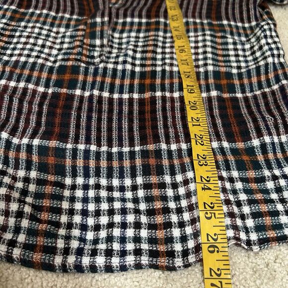 DRA Los Angeles Anthropologie Plaid Flannel Snap Button Top Women's Size Medium - Picture 7 of 8